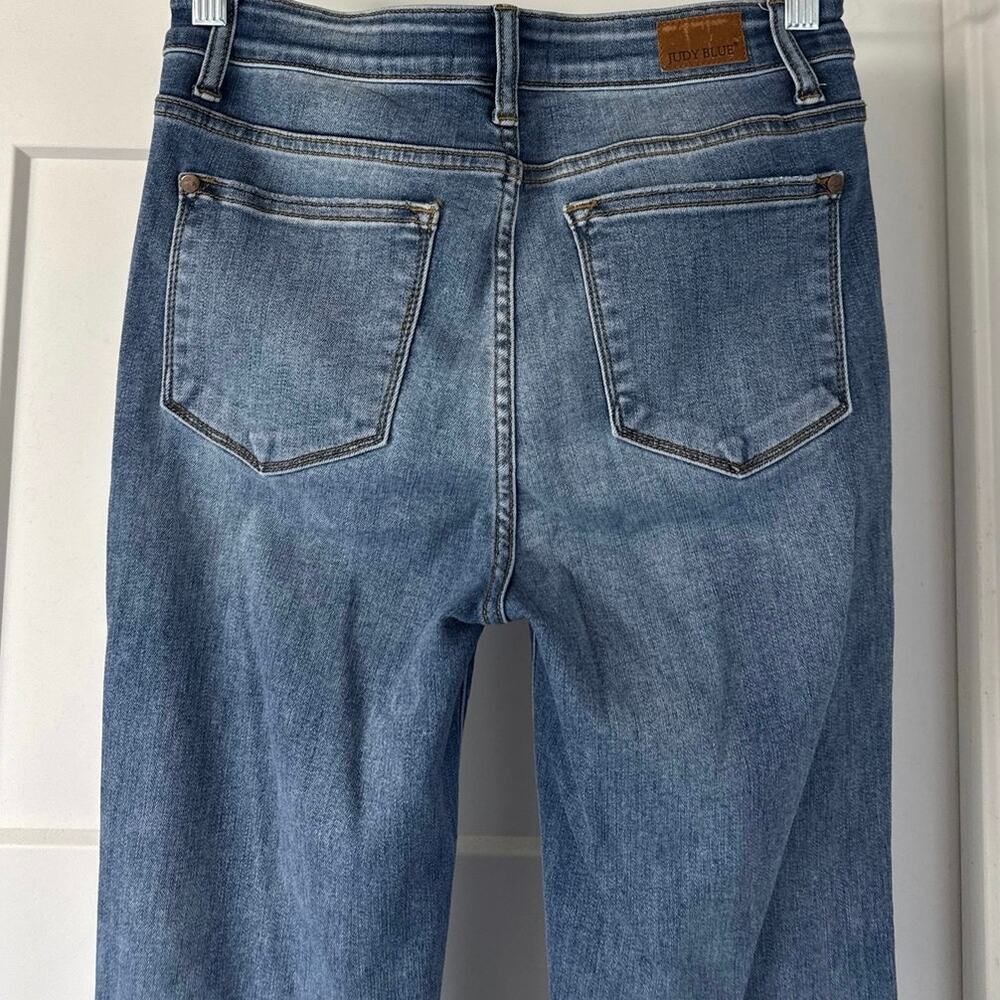 Judy Blue Mid-Rise Trouser Flare Blue Jeans Size 5/27 *82163 EUC - Picture 11 of 14